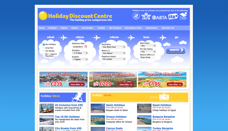 Holiday Discount Centre: Home Page